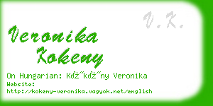 veronika kokeny business card